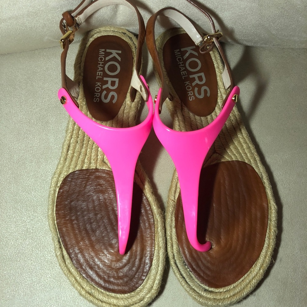 Michael Kors Stephy Sandals Neon Pink 8M